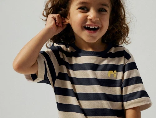 Name It t-shirt island fossil med striber